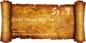 Szántay Nóra névjegykártya